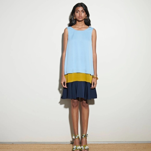 Diane Von Furstenberg Liza 3 colour layered dress, Small - Picture 1 of 12